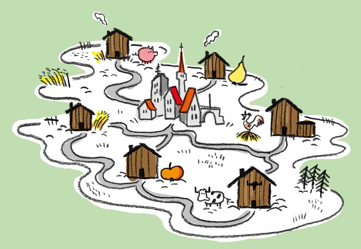 Höfe in der Region